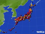 アメダス実況(日照時間)(2019年07月25日)