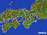 近畿地方のアメダス実況(気温)(2019年07月25日)