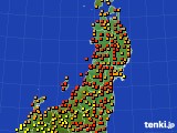 東北地方のアメダス実況(気温)(2019年07月27日)