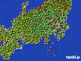関東・甲信地方のアメダス実況(気温)(2019年07月27日)