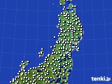 東北地方のアメダス実況(風向・風速)(2019年07月27日)