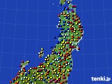 東北地方のアメダス実況(日照時間)(2019年07月28日)