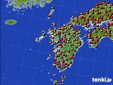 九州地方のアメダス実況(気温)(2019年07月29日)