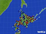 北海道地方のアメダス実況(日照時間)(2019年07月30日)