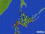 2019年08月01日の北海道地方のアメダス(日照時間)