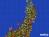 東北地方のアメダス実況(気温)(2019年08月01日)