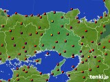 兵庫県のアメダス実況(気温)(2019年08月01日)