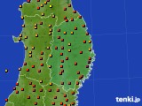 岩手県のアメダス実況(気温)(2019年08月01日)
