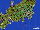 関東・甲信地方のアメダス実況(気温)(2019年08月02日)