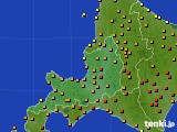 道央のアメダス実況(気温)(2019年08月03日)