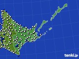 道東のアメダス実況(風向・風速)(2019年08月04日)