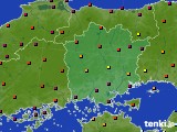 岡山県のアメダス実況(日照時間)(2019年08月05日)