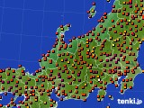 北陸地方のアメダス実況(気温)(2019年08月05日)