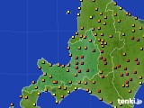 道央のアメダス実況(気温)(2019年08月05日)