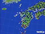 九州地方のアメダス実況(日照時間)(2019年08月06日)