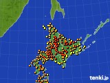 北海道地方のアメダス実況(気温)(2019年08月06日)