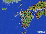 九州地方のアメダス実況(気温)(2019年08月06日)