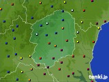 栃木県のアメダス実況(日照時間)(2019年08月07日)