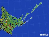 道東のアメダス実況(日照時間)(2019年08月07日)