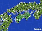 2019年08月07日の四国地方のアメダス(風向・風速)