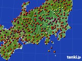 2019年08月08日の関東・甲信地方のアメダス(気温)