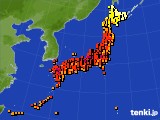 アメダス実況(気温)(2019年08月08日)