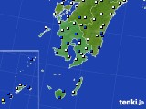 鹿児島県のアメダス実況(風向・風速)(2019年08月08日)