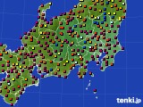 2019年08月09日の関東・甲信地方のアメダス(日照時間)