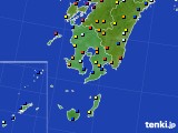 2019年08月09日の鹿児島県のアメダス(日照時間)