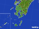 鹿児島県のアメダス実況(日照時間)(2019年08月09日)