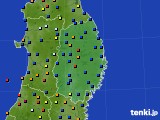 岩手県のアメダス実況(日照時間)(2019年08月09日)