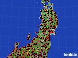 東北地方のアメダス実況(気温)(2019年08月09日)