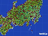 関東・甲信地方のアメダス実況(日照時間)(2019年08月10日)