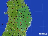 岩手県のアメダス実況(日照時間)(2019年08月10日)