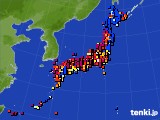 アメダス実況(日照時間)(2019年08月11日)