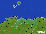 鳥取県のアメダス実況(日照時間)(2019年08月11日)