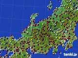 北陸地方のアメダス実況(日照時間)(2019年08月12日)