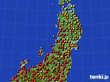 東北地方のアメダス実況(気温)(2019年08月12日)