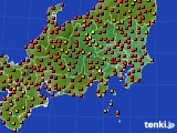 2019年08月12日の関東・甲信地方のアメダス(気温)