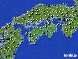 2019年08月12日の四国地方のアメダス(風向・風速)