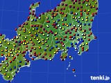 関東・甲信地方のアメダス実況(日照時間)(2019年08月13日)