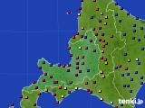 道央のアメダス実況(日照時間)(2019年08月13日)