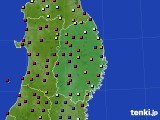 岩手県のアメダス実況(日照時間)(2019年08月13日)