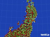 東北地方のアメダス実況(気温)(2019年08月13日)