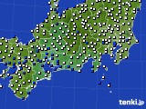 2019年08月13日の東海地方のアメダス(風向・風速)