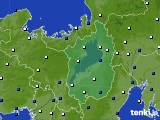 滋賀県のアメダス実況(風向・風速)(2019年08月13日)