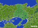 2019年08月13日の兵庫県のアメダス(風向・風速)