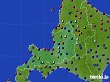 道央のアメダス実況(日照時間)(2019年08月14日)