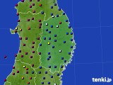 岩手県のアメダス実況(日照時間)(2019年08月14日)