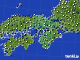 近畿地方のアメダス実況(風向・風速)(2019年08月14日)